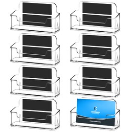 Colingmill Magnetic Business Card Holder Business Card Display Clear Desk Holder for Office Desk Home Office(8 Pcs)