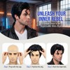 Bettecos Mens 50s Costume Wig with a Front Curly Hair-
