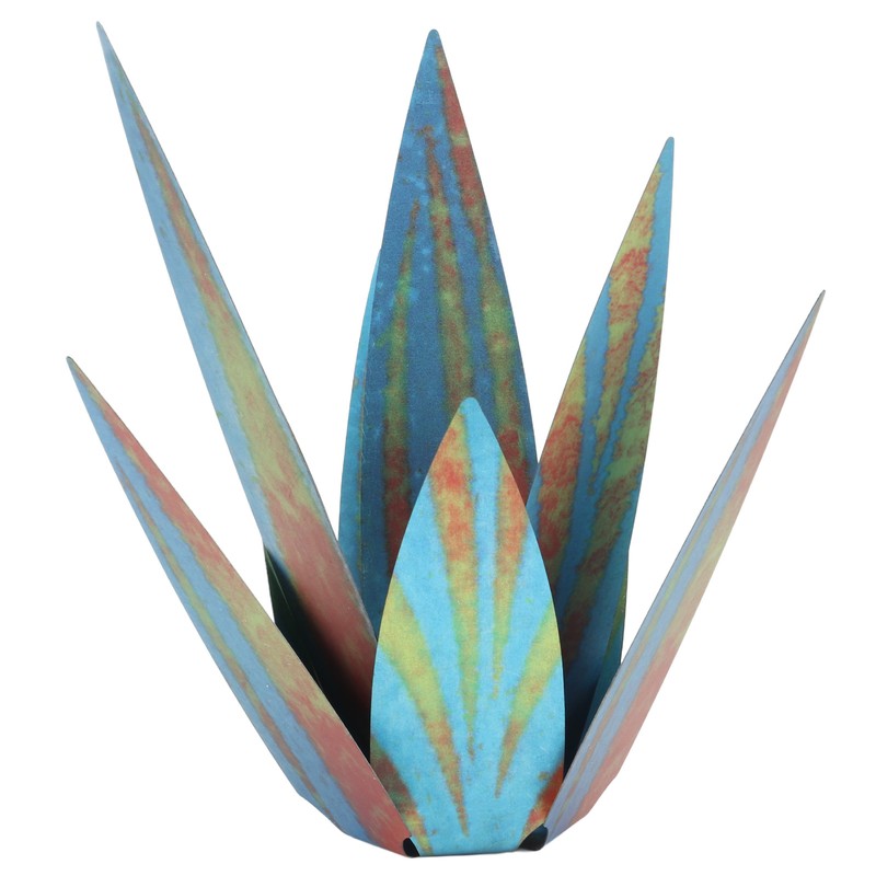 9PCS Tequila Rustic Sculpture Waterproof DIY Metal Agave Plant for