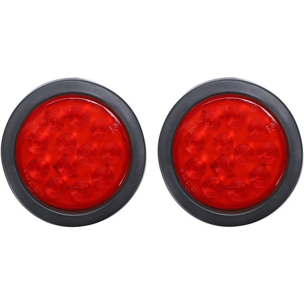 STMGW 2Pcs 4" Round 12 LED Stop Turn Tail Brake