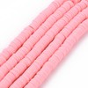 Handmade Polymer Clay Heishi Beads 6mm x 1mm – Pink