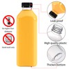 Cedilis 10 Pack 33oz Plastic Juice Bottles with Black Cap,