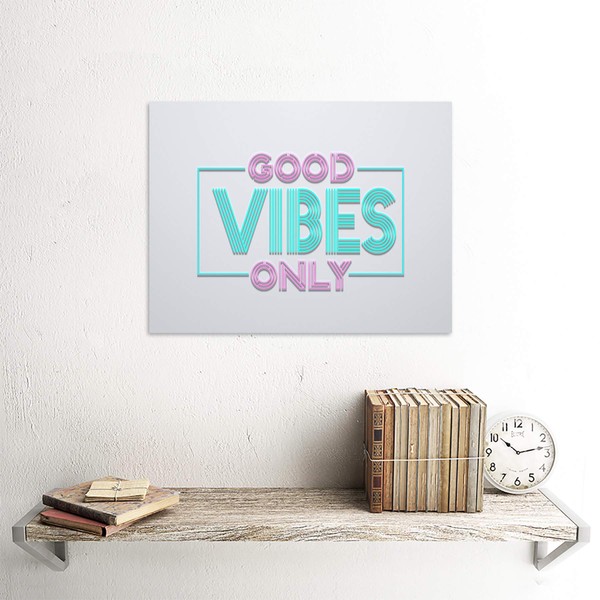 Wee Blue Coo Good Vibes Only Unframed Wall Art Print Poster Home Decor Premium