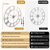 CLXEAST Large Modern 30 Inch Wall Clock Silver, Oversized Big