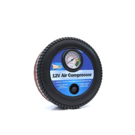 Streetwize - Tyre Shaped Air Compressor - 12V - 250 PSI - Tyre Inflator, Analogue Pressure Gauge (SWAC13)