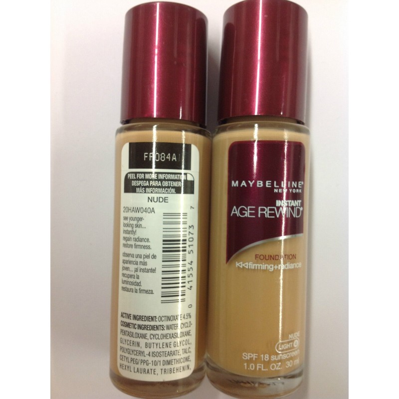 Maybelline 3 X Maybelline Instant Age Rewind Foundation SPF18 Nude