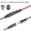 HCFeng DC 5521Plug to Big Clamp Test Cable, 12V DC