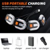 4Pcs Turn Signals for Bicycles with Alarm, USB Charging Remote