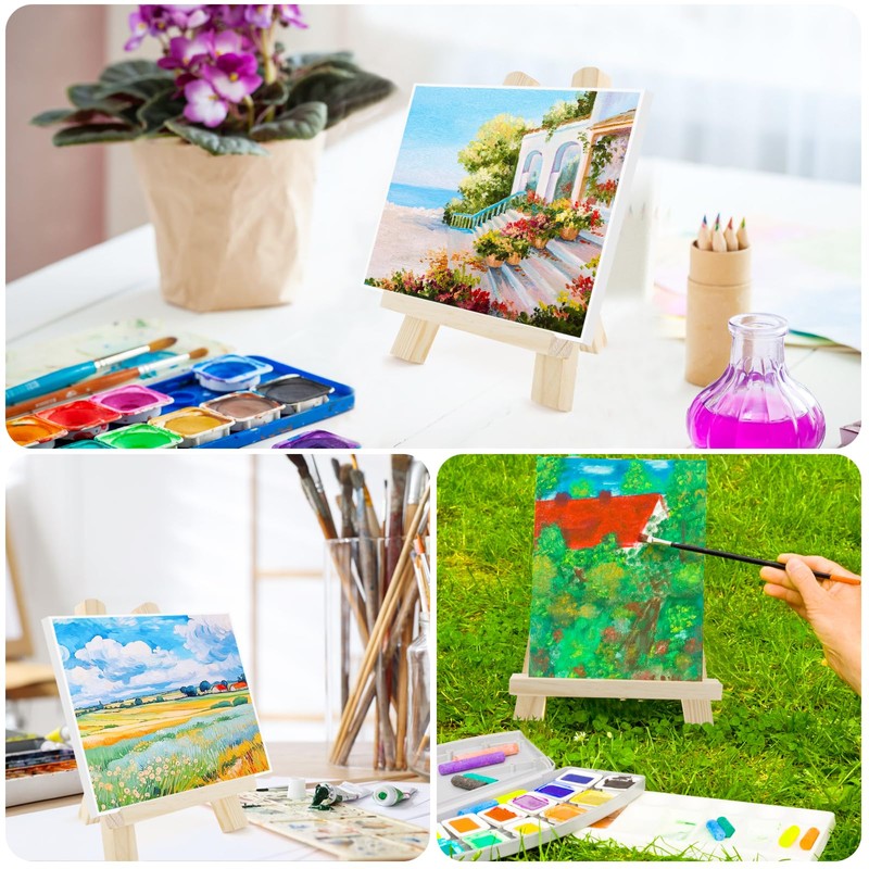 Set of 2 Mini Wooden Easels (15 x 20 cm)