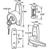 Prime-Line K 5078 Tulip Knob Lock, Keyed, with 3 In.