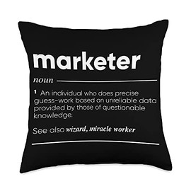 Marketer Definition Funny Noun Throw Pillow