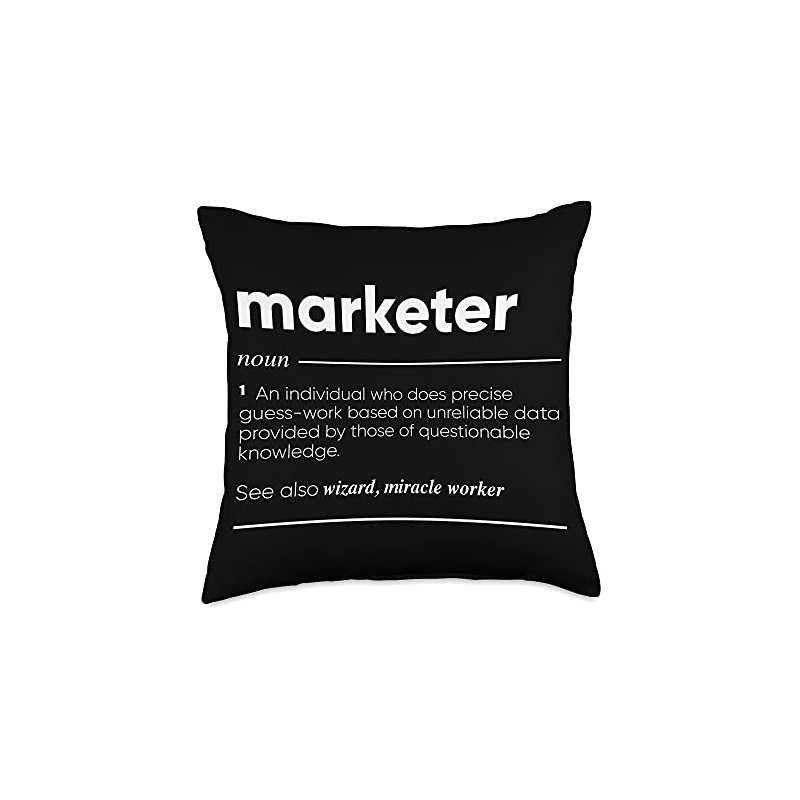 Marketer Definition Funny Noun Throw Pillow