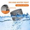 Small Pill Box, Portable Daily Box, Aluminium Alloy Round Container
