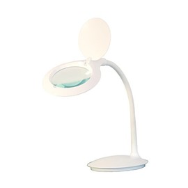 TekLine 39101A Desk Gooseneck 4" Magnifying Lamp, White 30-LED Daylight