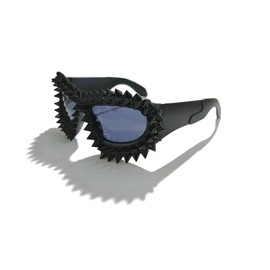 laureles Sparkling Rhinestone Oversized Women's Y2K Sunglasses Rivet Cat Sunglasses Men Driving Punk Sun Glasses, Gold,silver, X