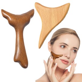 2 Pcs Wood Therapy Massage Tools, Large Beech Massage Board, Drainage Body Gua Sha for Cellulite and Toning, Anti Cellulite Wooden Massage Tool, Lymphatic Paddle,Gua Sha for Body Shaping