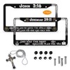 Bible Verses License Plate Frame & Jesus Cross Car Hanging