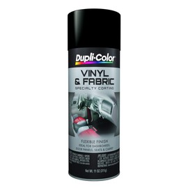 Dupli-Color HVP106-6 PK Vinyl and Fabric Coating Spray Paint - Flat Black - 11 oz Aerosol Can Pack of 6