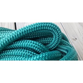 Valley Rope 5/8x100 ft. Premium Double Braid Nylon Rope Hank. Deep Teal.