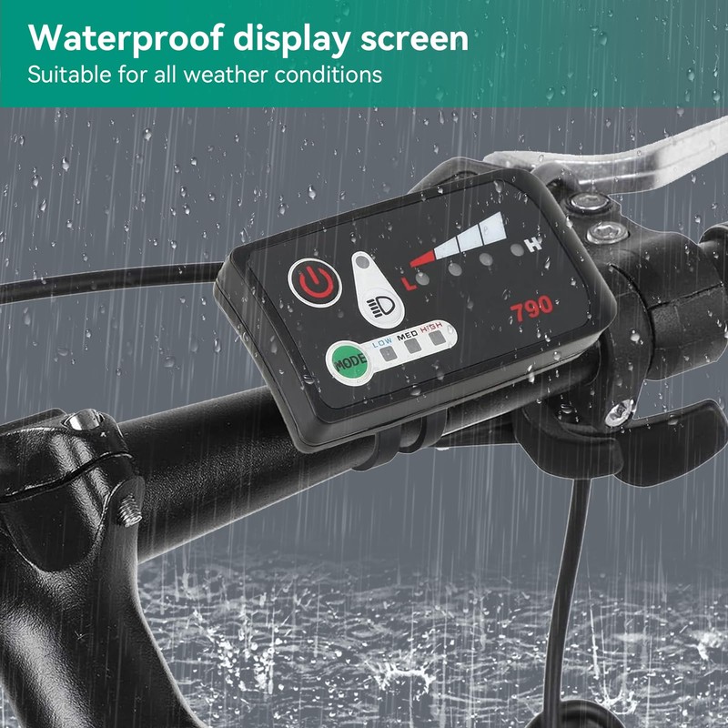 Control Panel with Waterproof Plug, Electric Bicycle Meter, Electric Bicycle
