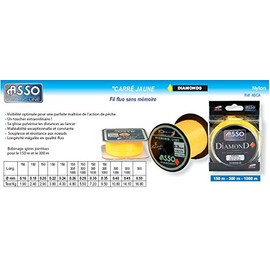 Asso MONOFILAMENT DIAMONDS CARRE - 300, 35/100, 9.5