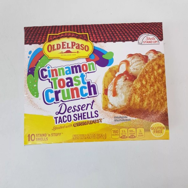 OLD EL PASO CINNAMON TOAST CRUNCH 10 DESSERT TACO SHELLS