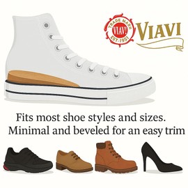The Viavi Company | Cork Heel Lift | Large 2 ½" Width | 5mm Height | Shoe Inserts | 4-Pack