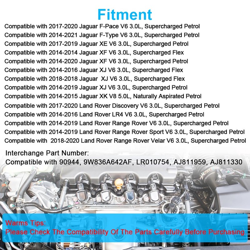 JDMON Engine Oil Cooler Replacement for 2017-2020 Jaguar F-Pace, F-Type,