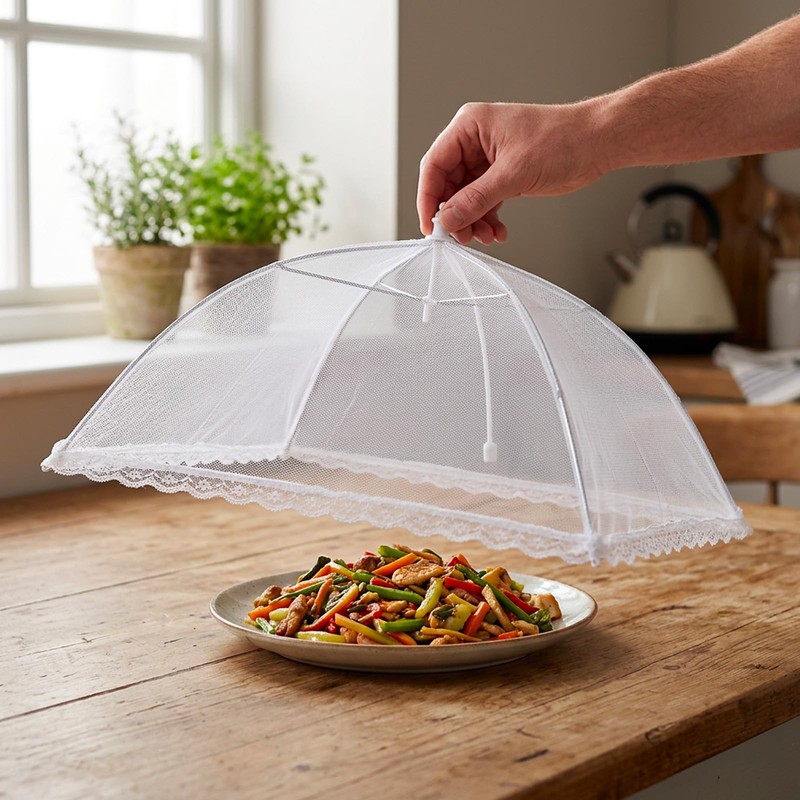 3 Mesh Food Covers Pop Up, Reusable 12 Inch Collapsible