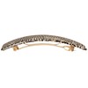 France Luxe Wide Rectangle Barrette - Opera Silver
