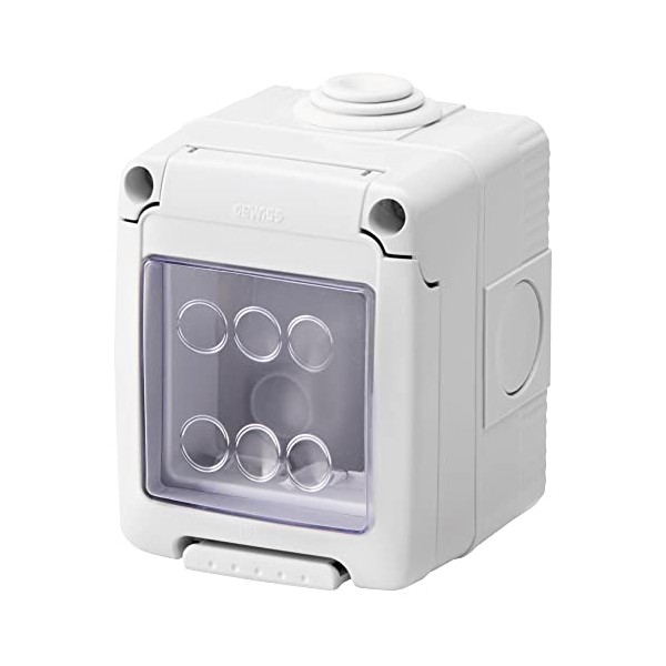 GW27042DY Waterproof Surface Box Series 27 for GEWISS System Mechanisms