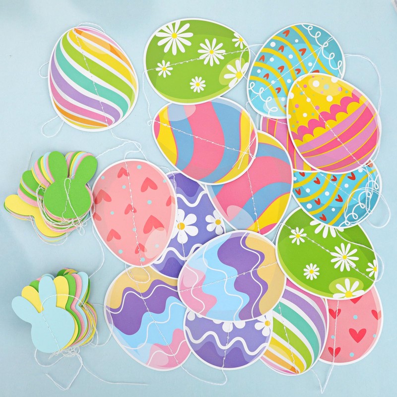 HOWAF 4 Easter Decorations Easter Garland, Easter Egg Garland Easter