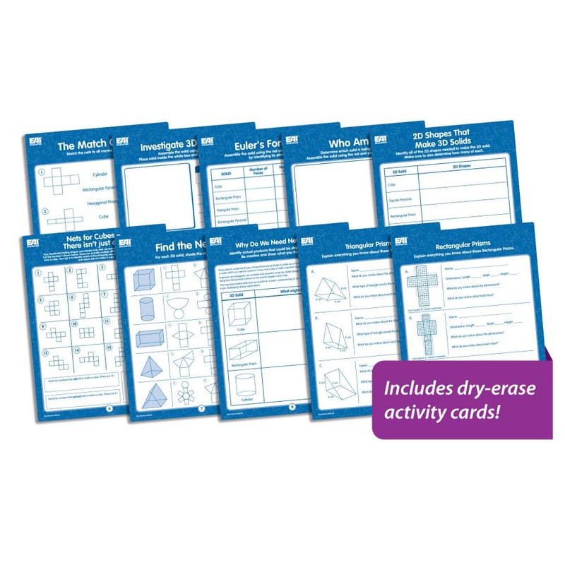 EAI Education GeoModel Jumbo Folding Geometric Shapes: 5 Sets of