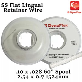 DynaFlex Dental Orthodontic Strand Retainer Flat Wire .10x.028 60"