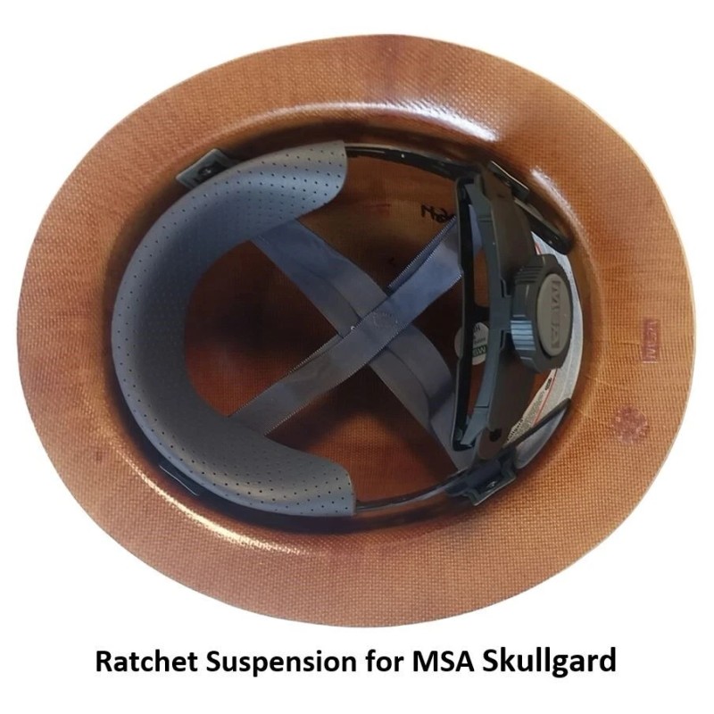 MSA Skullgard Full Brim Hard Hat With Ratchet Suspension -