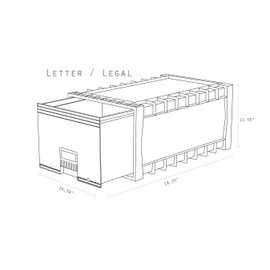 Storex 24-Inch Archive Storage Box for Letter Size Hanging Files, Frosted/Aqua (61103U01C)