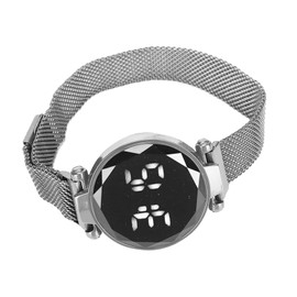 ZJchao Digital Watch Women's Watch Alloy Bracelet Women's Watch Touchscreen Electronic Watches Women Business Watch Waterproof Glass Digital LED Watch for Girls