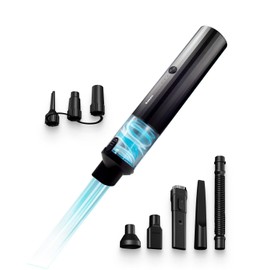 Owleys Portable Handheld Car Vacuum Cleaner with HEPA & Stainless Steel Filter, 6000–16000PA Suction, 85000 RPM Motor, 40-Min Battery Life, Cordless Mini Vacuum for Car, Home, and Office