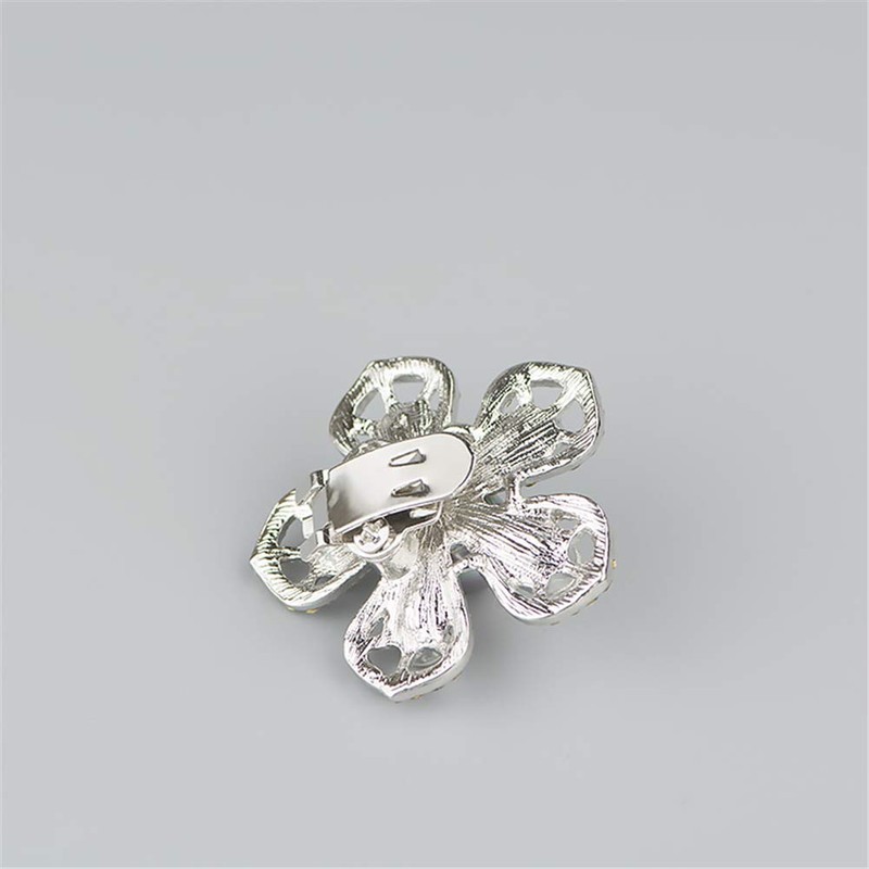 Ruihfas 2Pcs Floral Shoe Clips Pearl Crystal Shoe Buckles Decoration