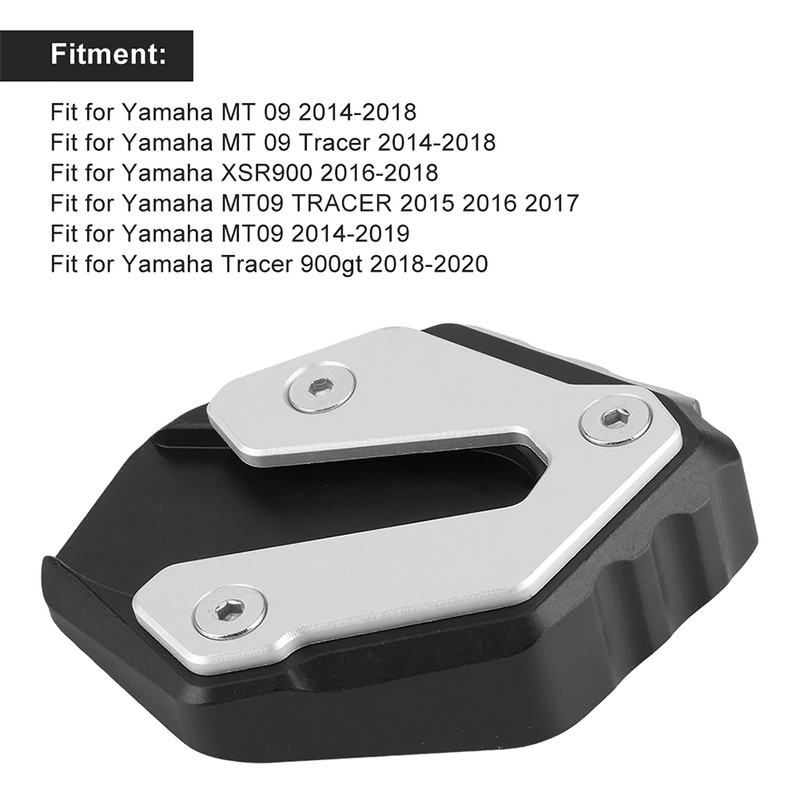 Motorcycle Side Stand Extension Pad Enlarge Fit for MT 09