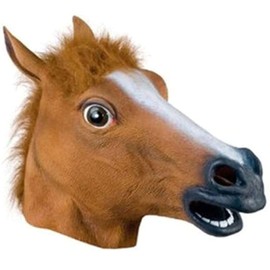 [ShuaWdk] Laughing Face Horse, Halloween Funny Cosplay, Horse Mask, Funny Mask, Animal Mask, Headwear, Mask, Disguise, Phantom Mask, Cosplay, Realistic Rubber Halloween Props (New Horse Head Mask)
