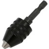 Black 1/4 Inch 0.3-6.5mm Hex Shank Keyless Drill Chuck Quick