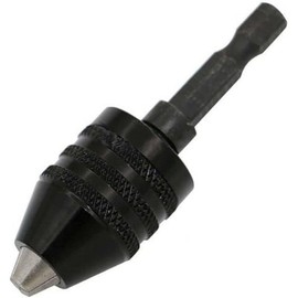 Black 1/4 Inch 0.3-6.5mm Hex Shank Keyless Drill Chuck Quick Change Adapter Converter Power Drill Chucks