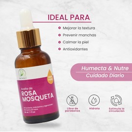 Productos Mart México Aceite De Rosa Mosqueta 100% Orgánico Puro Premium 30 Ml Hidratante