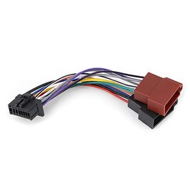 Car ISO Radio Adapter 16 Pin Port to Mini ISO 8 Pin Male Cable Car Stereo Wiring Harness Cable Fits Pioneer 2003 Onwards