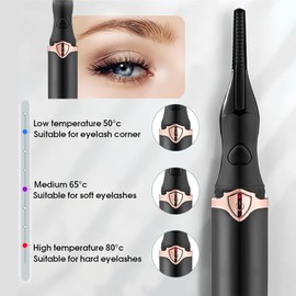 Heated Eyelash Curler, Mini Heated Lash Curler, Portable Electric Eye Lash Curlers Eyelash Curling for Women