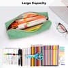 FINPAC Pencil Case, Corduroy Fabric Pencil Case, Large Capacity School