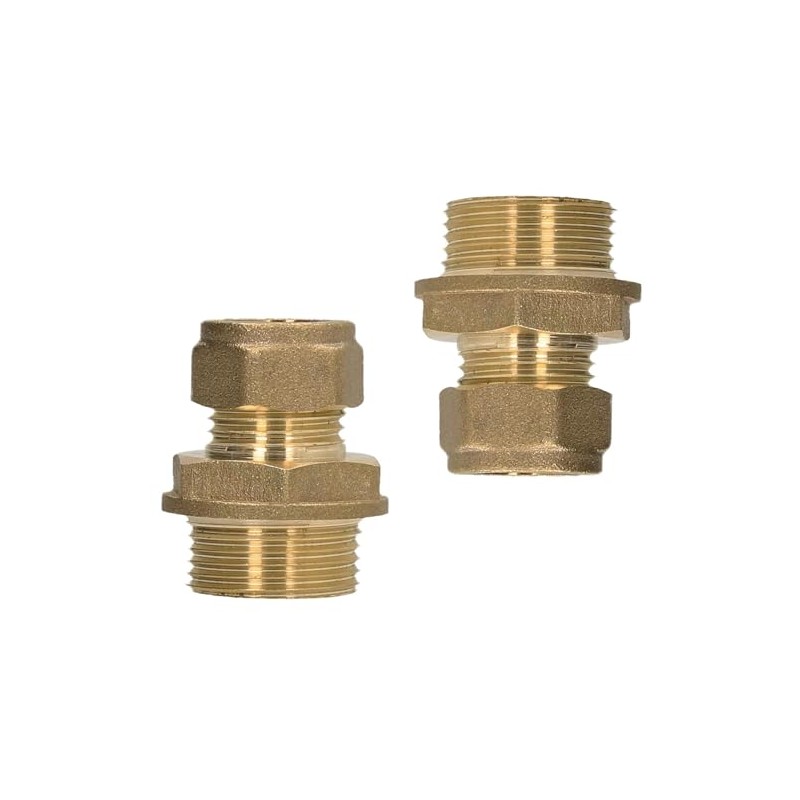 hep® 15mm Compression by 3/4" BSP Brass Male Iron Coupler