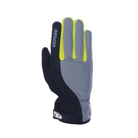 Oxford GB03BS Bright Cycling Gloves 3.0 - Waterproof full finger reflective and high viz bike gloves., Silver / Black / Neon Yellow