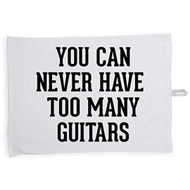 Hippowarehouse You Can Never Have Too Many Guitars Tea Towel Eco Printed Dish Cloth Kitchen accessory 50cmx70cm 100% Cotton